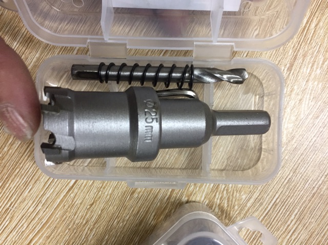 Mũi khoét inox khoan sắt gỗ lỗ tròn cao cấp đầu hợp kim 16mm -34mm