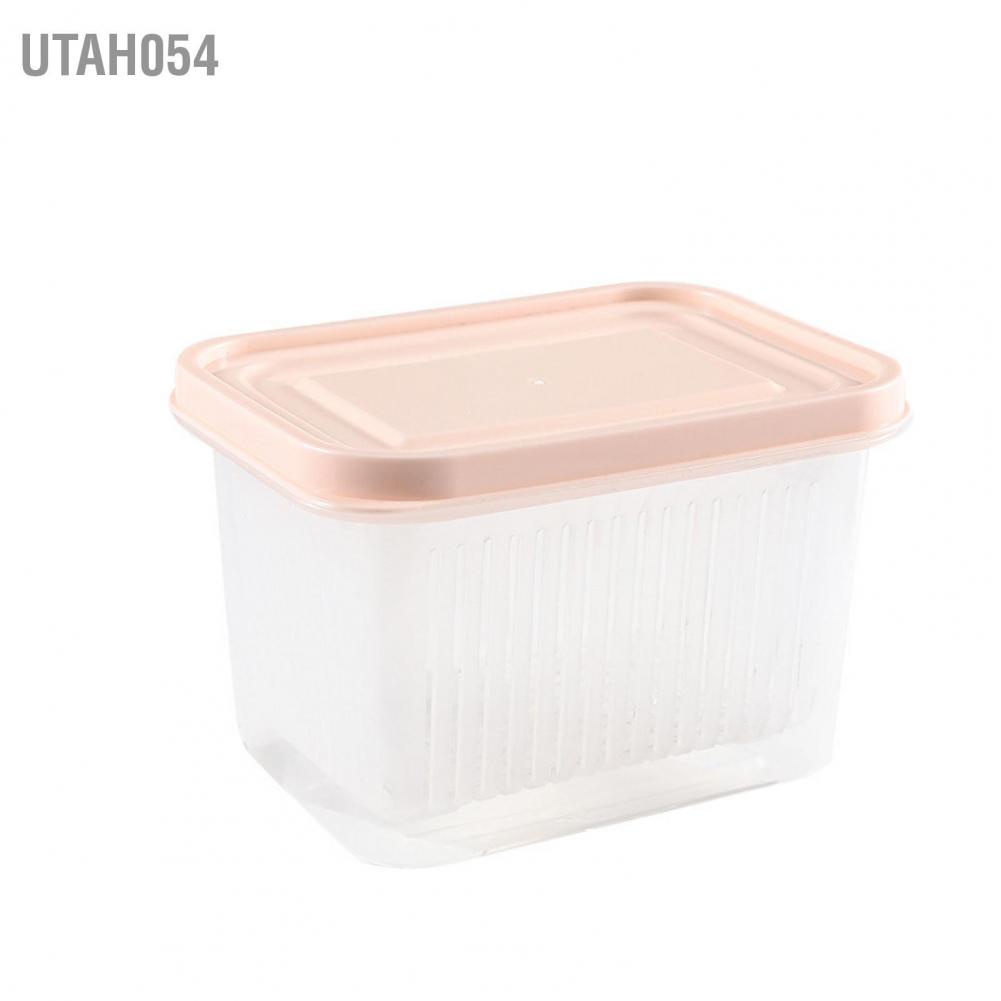 Hộp đựng bảo quản hành tỏi trong tủ lạnh 500ml bằng nhựa PP đa năng thiết kế thoát nước có nắp đậy kín