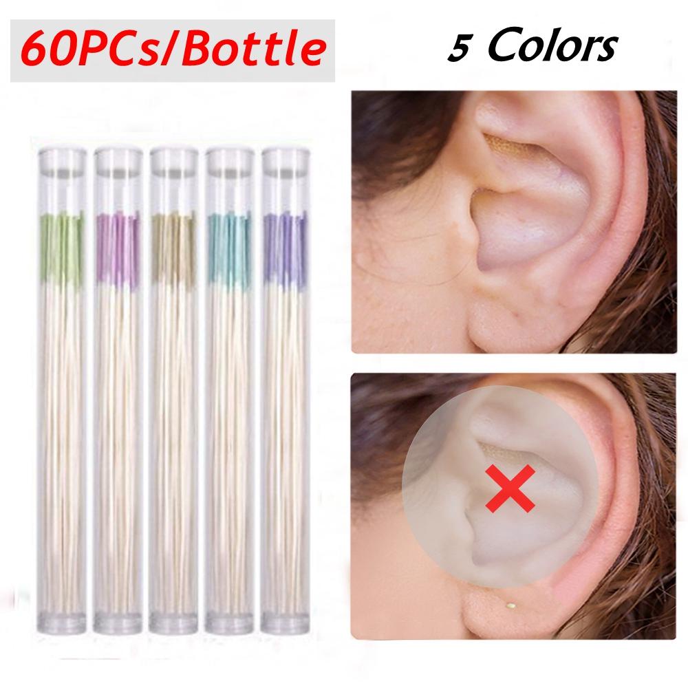 EUCA Hộp 60 Bông Vệ Sinh Khuyên Tai Nhiều Màu Sắc
