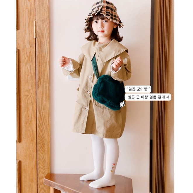 Quần tất legging len cho bé gái từ 0-9 tuổi cao cấp thêu hoa đáng yêu liền bàn LABAMO QT01