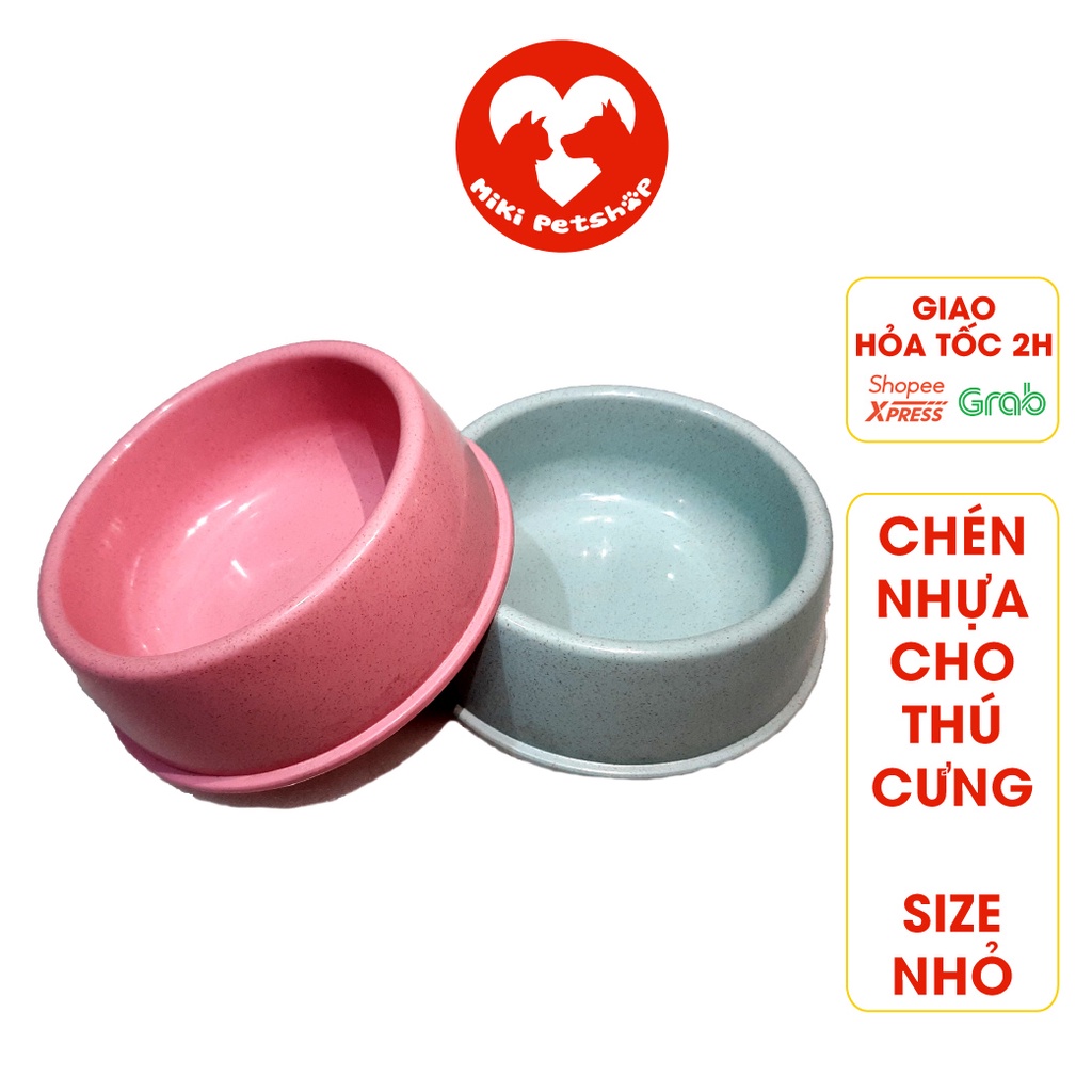 Chén Ăn Bằng Nhựa Cho Chó Mèo Con - Miki Petshop