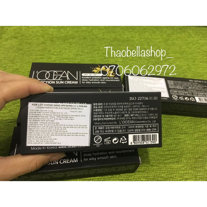 Kem lót nền chống nắng Sun Cream  SPF50+++ L’ocean | BigBuy360 - bigbuy360.vn