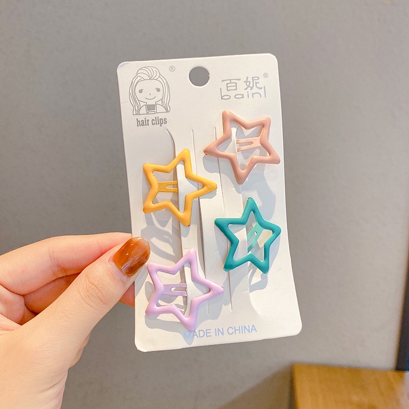 Kẹp Tóc Ngôi Sao Năm Cánh Cỡ Nhỏ Dễ Thương Phong Cách Hàn Quốc Cho Bé Gái