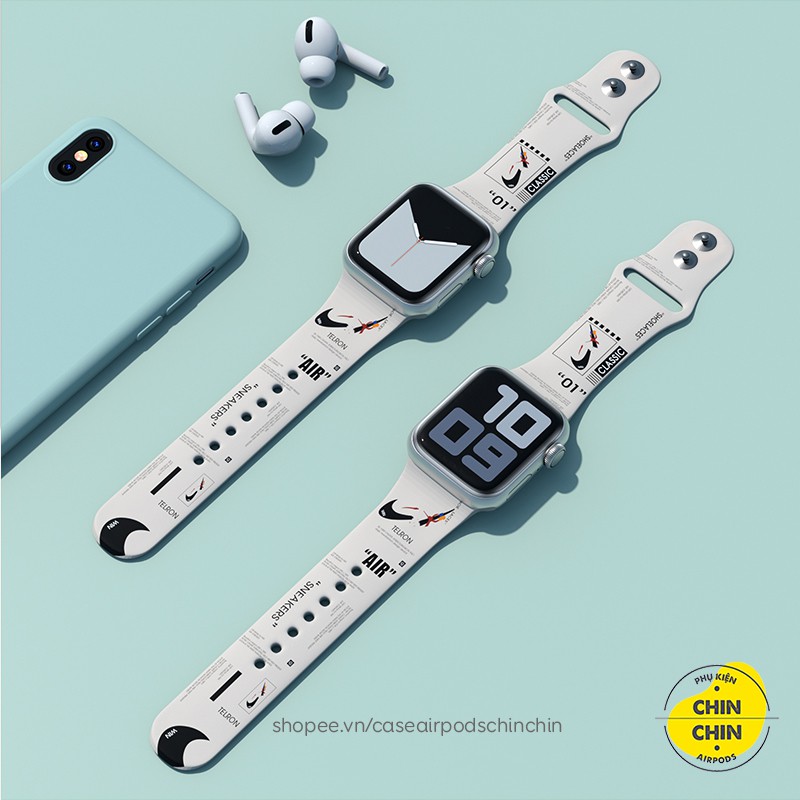 Dây Đeo Apple Watch Sport Band Cao Su Hoạt Hình Dành Cho Series 6 5 4 3 2 1 SE Full Size 38/40/42/44mm - Chinchin Casse