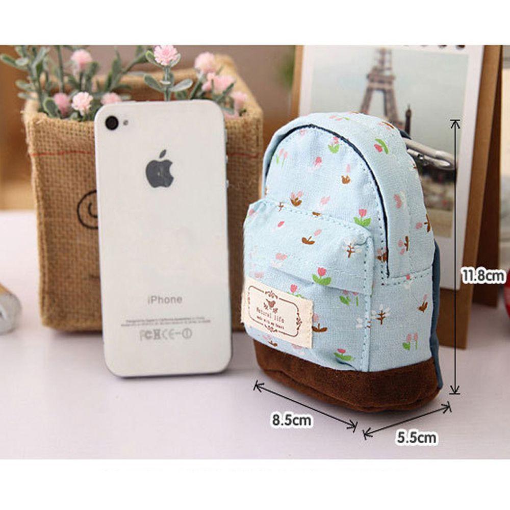 Ví Vải Canvas Mini In Họa Tiết Hoa Xinh Xắn Dành Cho Nữ