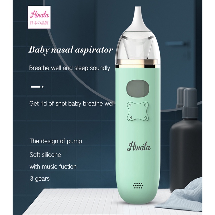 Máy hút mũi tự động HINATA - Tích hợp âm nhạc giúp xoa dịu bé MHM01