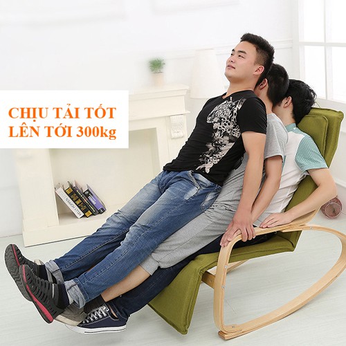 Ghế Bập Bênh Thư Giãn Có Gác Chân-Thư Giãn Đọc Sách Báo Kích Thước 120x66x87cm