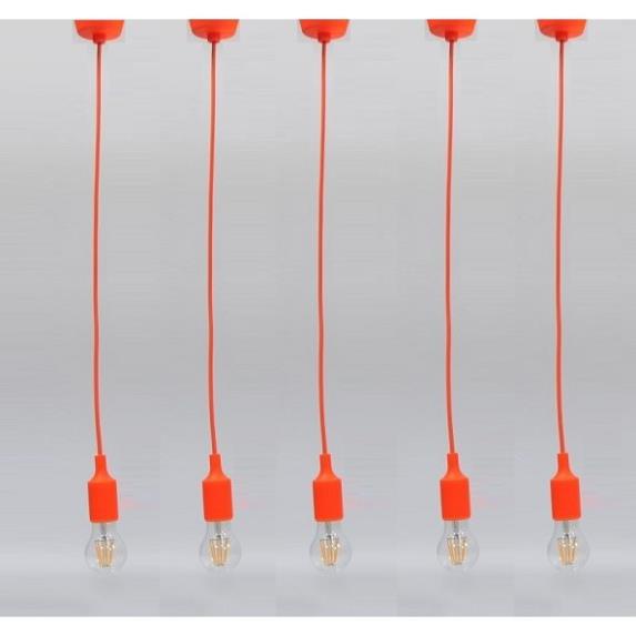 Bộ 5 dây đèn thả trang trí bóng led Edison A60 6W