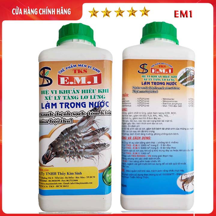 Men Vi Sinh TKS-E.M.1 LÀM TRONG NƯỚC AO HỒ - Thủy Sản