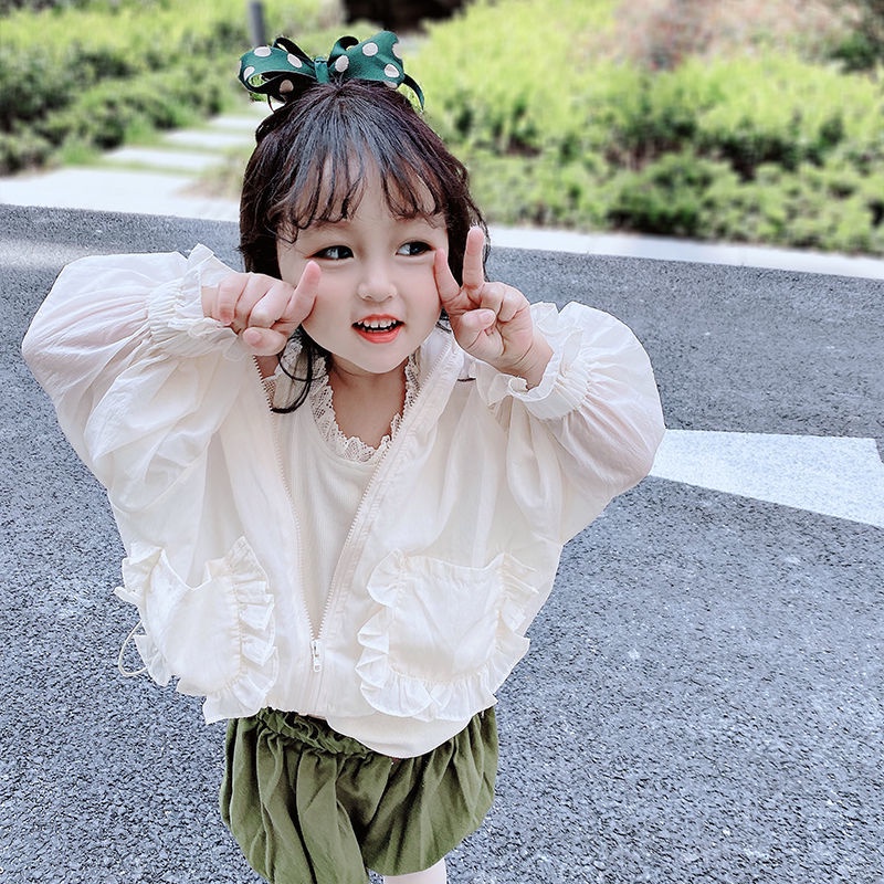 Áo Khoác Mỏng Nhẹ Chống Nắng Phong Cách Phương Tây Thời Trang Mùa Hè Mới Dành Cho Bé Gái