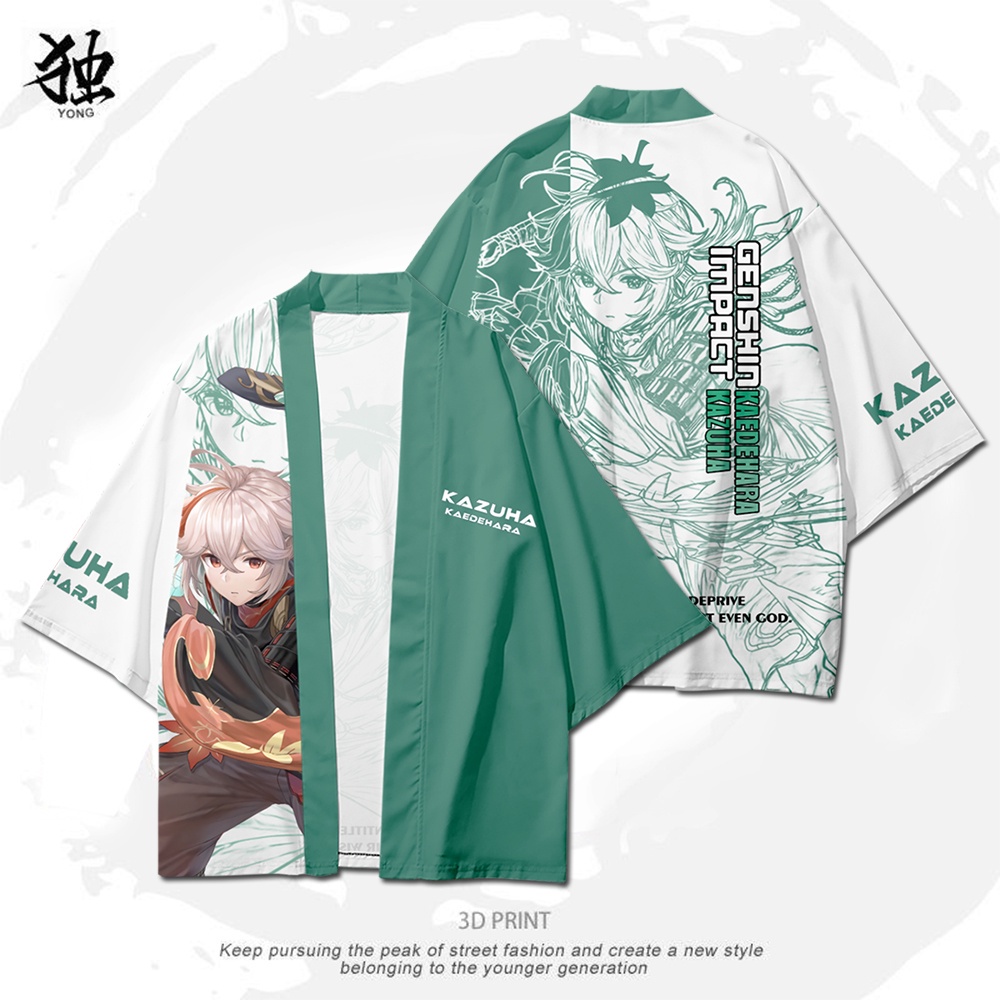 Áo khoác Kimono dáng rộng cỡ lớn hóa trang nhân vật Kaedehara Kazuha hoạt hình Genshin Impact Nhật Bản | BigBuy360 - bigbuy360.vn