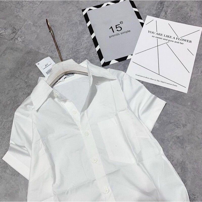 Áo sơ mi ngắn tay cho nàng từ 60 đến 90 ký