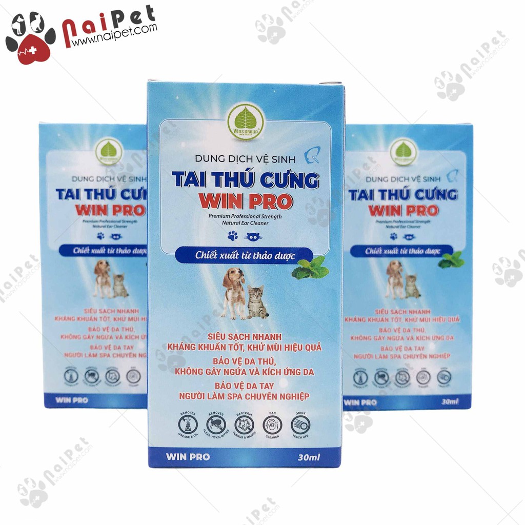 Dung Dịch Vệ Sinh Tai Dạng Xịt Cho Thú Cưng Wins Pro 30ml