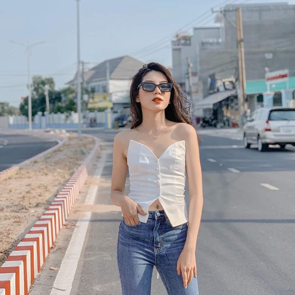Kính mát nam nữ jennie chất liệu nhựa mắt chống uv400 Emilie eyewear