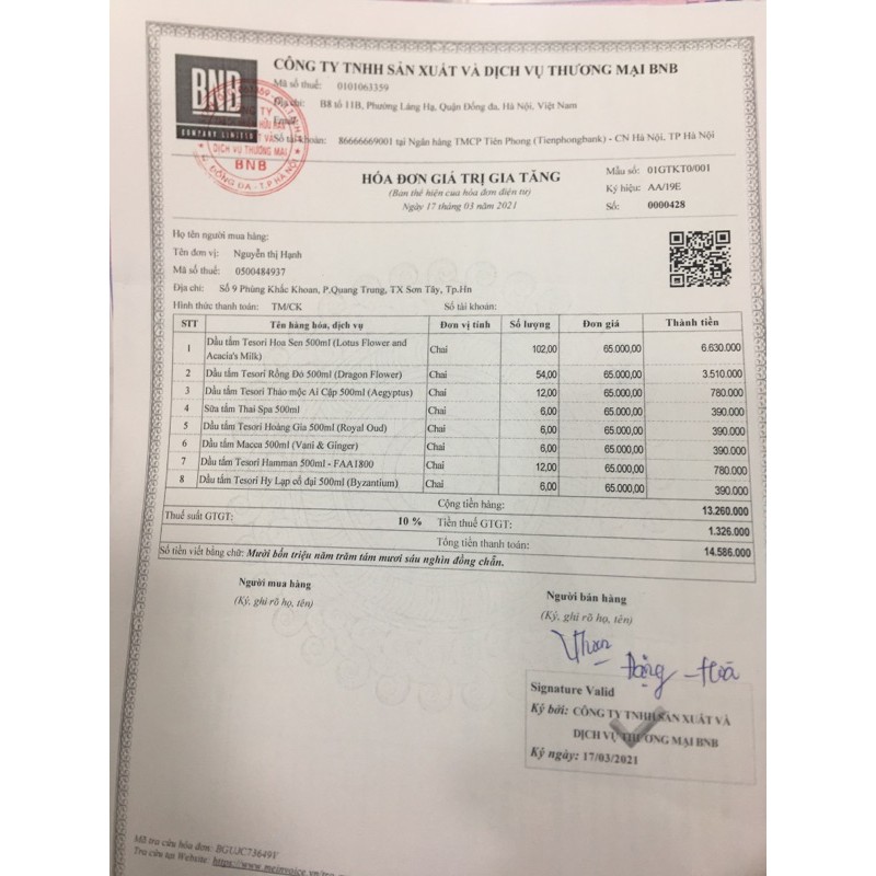 Nước hoa cao cấp Tesori D’oriente 100ml | Thế Giới Skin Care