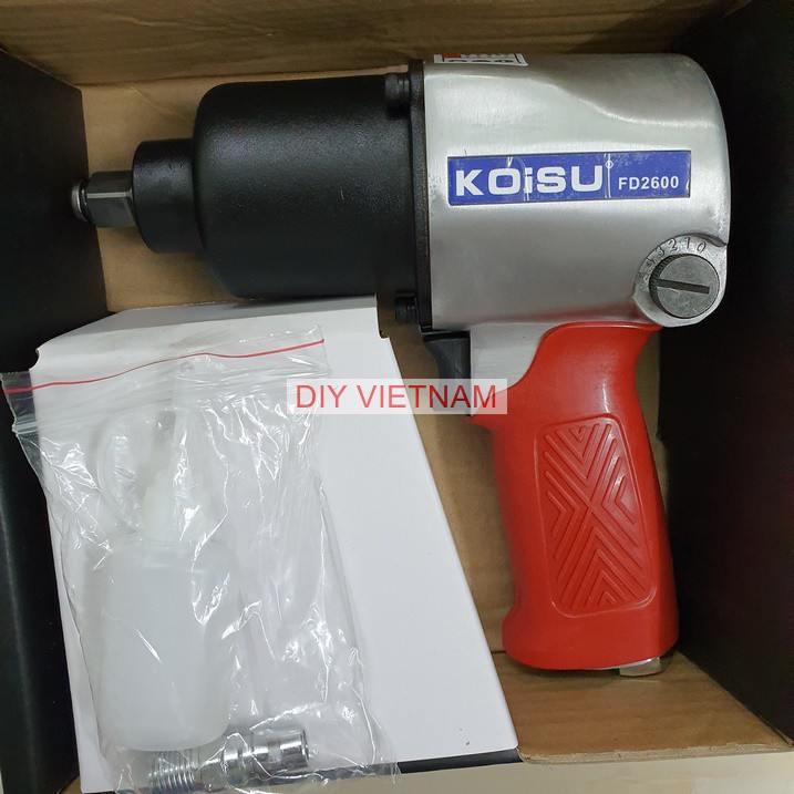 Máy vặn ốc 2 búa 1/2 inh hãng KOURITSU Nhật Bản dùng khí nén lực siết 680 Nm