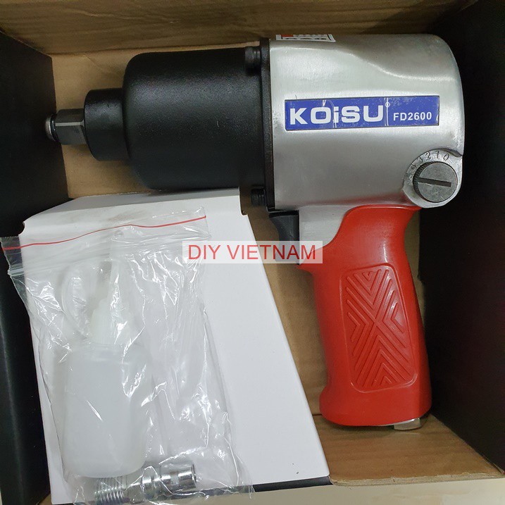 Máy vặn ốc 2 búa 1/2 inh hãng KOISU Nhật Bản dùng khí nén lực siết 680 Nm (Máy mở siết bulong)