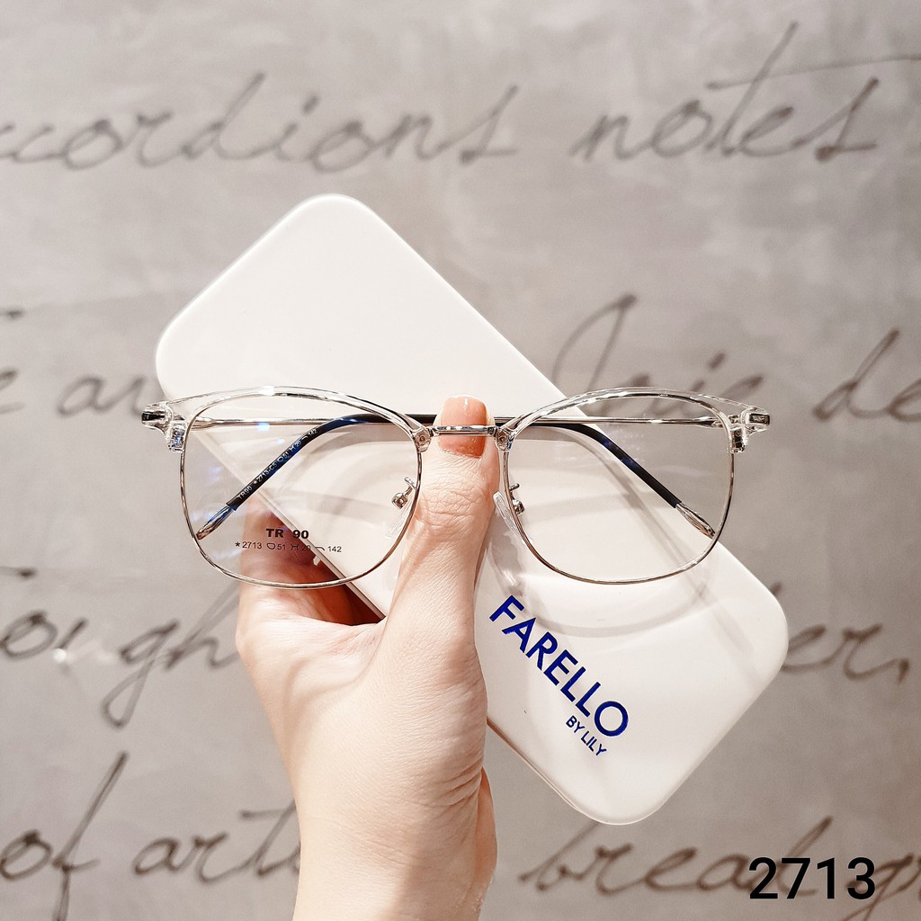 Gọng Kính Cận Kim Loại Mảnh L2713 Gọng Kính Mắt Kim Loại Thời Trang Hàn Quốc Lilyeyewear | BigBuy360 - bigbuy360.vn
