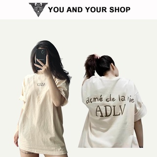 Áo phông nam nữ- Áo Thun unisex tay lỡ form rộng in nổi chữ ADLV