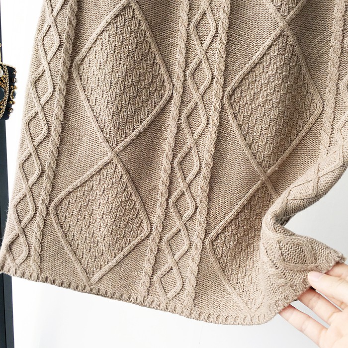 CHÂN VÁY LEN DÀY DỆT HÌNH THOI | BigBuy360 - bigbuy360.vn