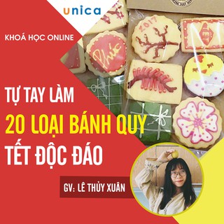 [Voucher-FULL Khóa học online] Tự làm 20 loại bánh quy Tết-công thức nấu món ăn bếp cake kem bột mì khuôn sinh nhật bé