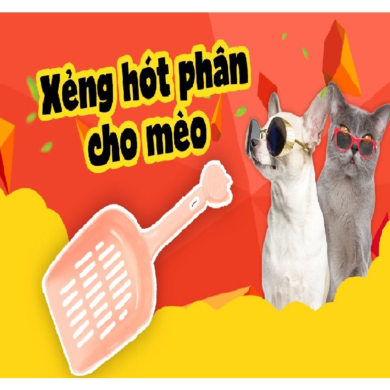 Xẻng xúc cát vệ sinh chân mèo - xẻng hốt cát dọn vệ sinh phân cho mèo - phụ kiện chó mèo