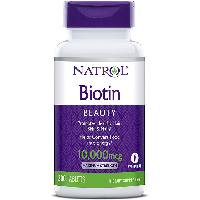 Viên Uống Natrol Biotin 10000 Mcg 100 Viên Của Mỹ - Biotin 10.000 mcg