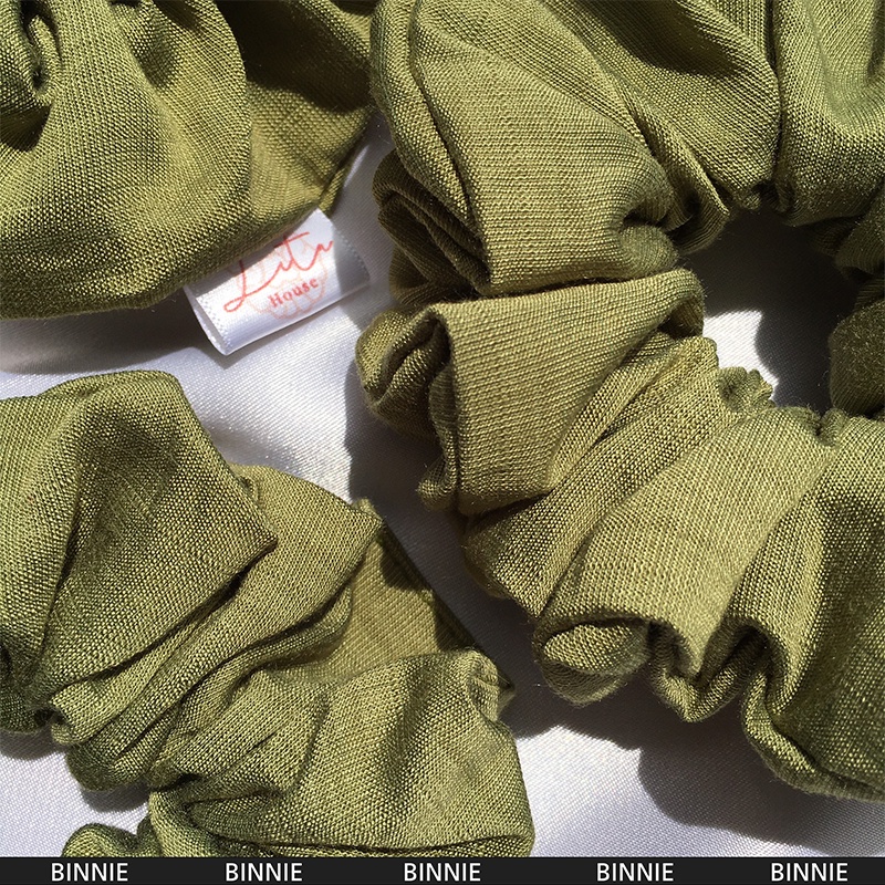 BINNIE - Dây chun buộc tóc Linen Scrunchies Handmade