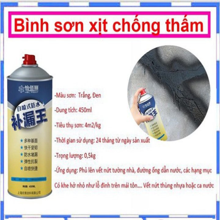 Sơn xịt chống thấm đa năng  FREESHIP  Sơn xịt NANO chống thấm Nước thế hệ mới, sơn chống thấm dạng xịt tiện dụng