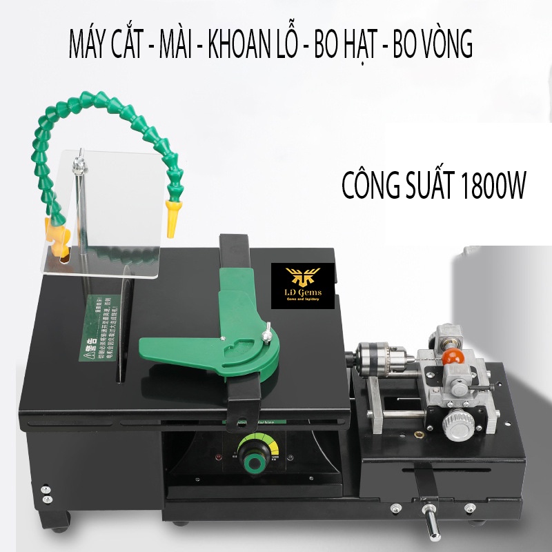 Máy cắt, mài, chạm, phá thô, khoan đa năng công suất lớn 1850w chuyên dụng chế tác gỗ, hạt, lũa, vòng, nhẫn, bo sạc đá