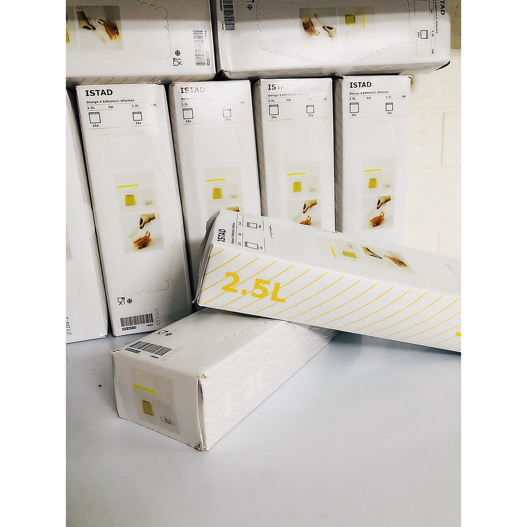Hộp 50 túi zip lock Ikea  2.5L và 1..2L