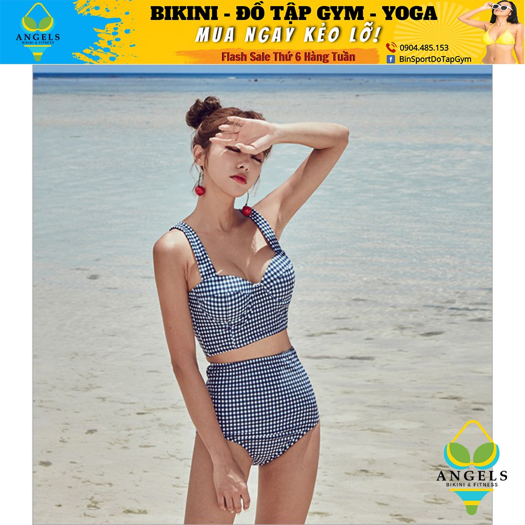 Bikini,Bộ Đồ Bơi 2 Mảnh Caro, Hàng Nhập,,BHN007