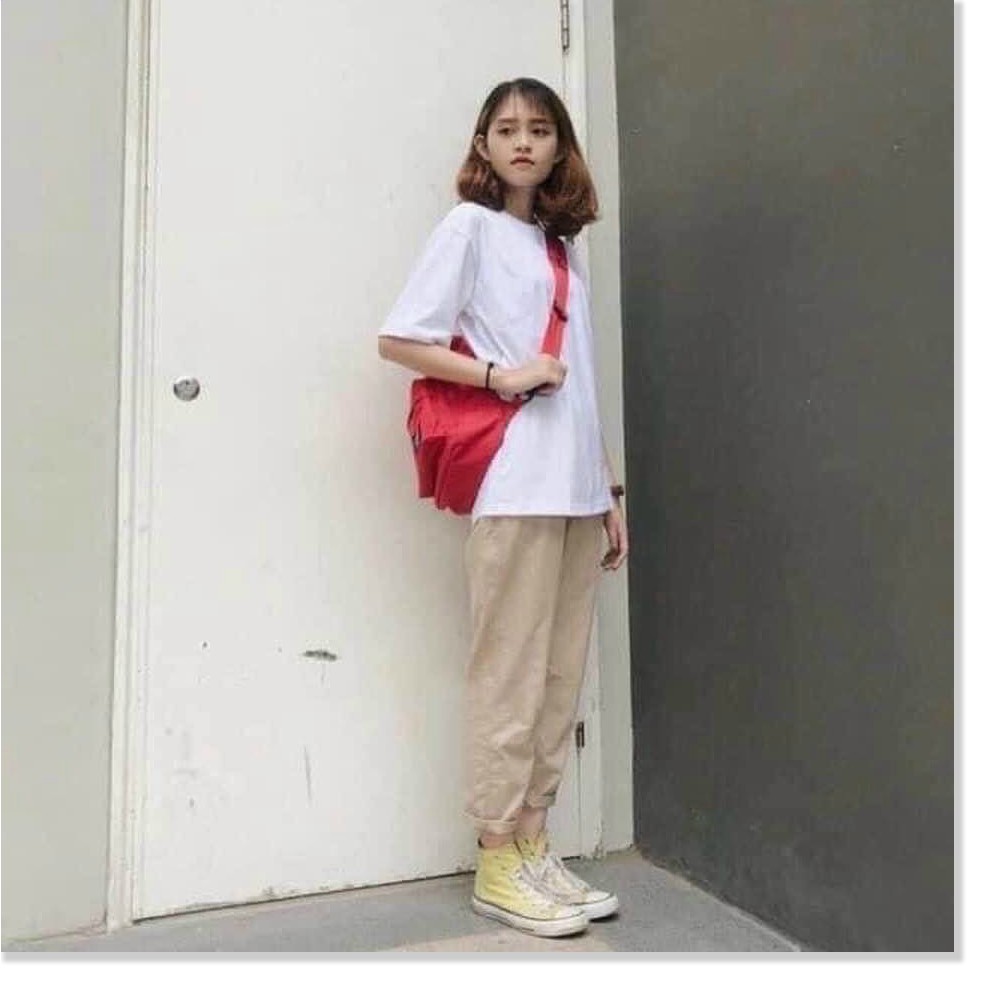 QUẦN BAGGY KAKI NỮ ỐNG SUÔNG LƯNG THUN DÂY RÚT CÁ TÍNH