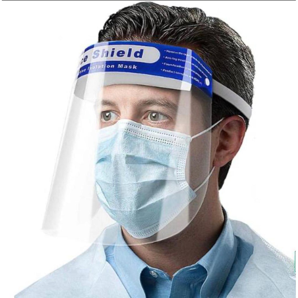 Kính Chống Giọt Bắn - Kính Phòng Chống Dịch - Face Shield Có Chun Co Dãn - Hàng Chính Hãng