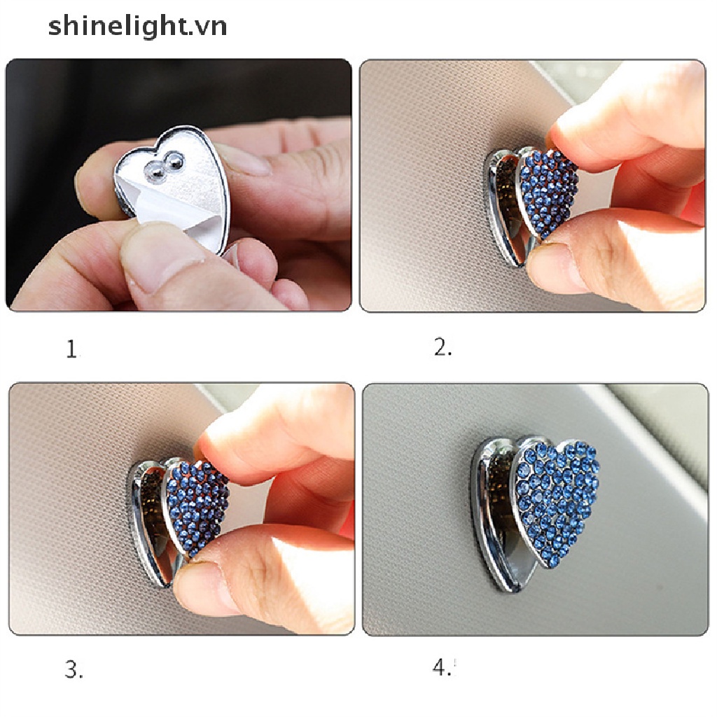 Móc Treo Đồ Mini Dễ Thương - Móc Đính Đá Nhiều Màu Có Thể Treo Dây Sạc, Gắn Taplo