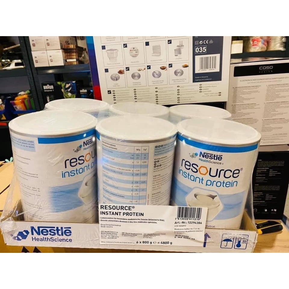 Sữa bột dành cho người tiểu đường Resoure Instant Protein Đức Hộp 800G  Chính Hãng Giá Tốt