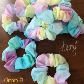 Cột tóc Scrunchie - Cột màu cầu vòng- vải loang