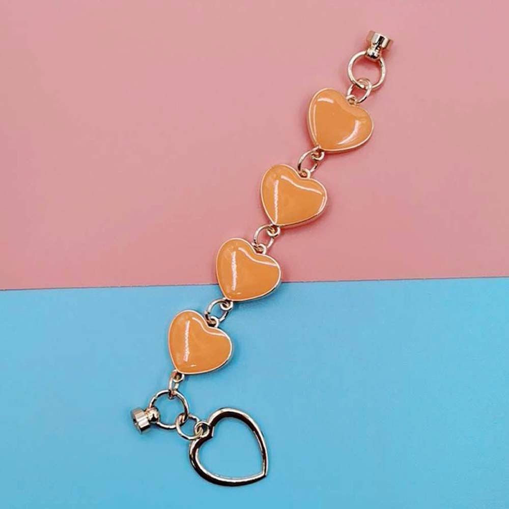 Ốp điện thoại màu kẹo chống mất hình trái tim dễ thương có dây đeo cho nữ DIY