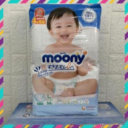 Bỉm dán quần Moony cộng miếng cho bé thấm hút tốt SIZE NB96/S90/M68/M64/L50/XL44 Mama Baby VN