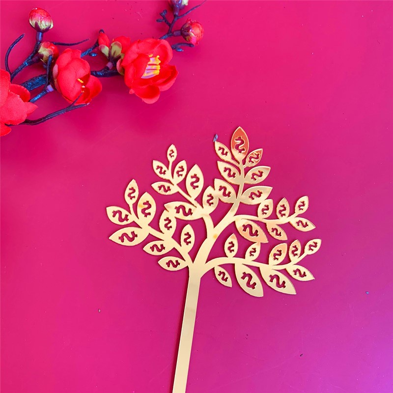 Cây Tiền Bằng Acrylic Trang Trí Bánh Kem