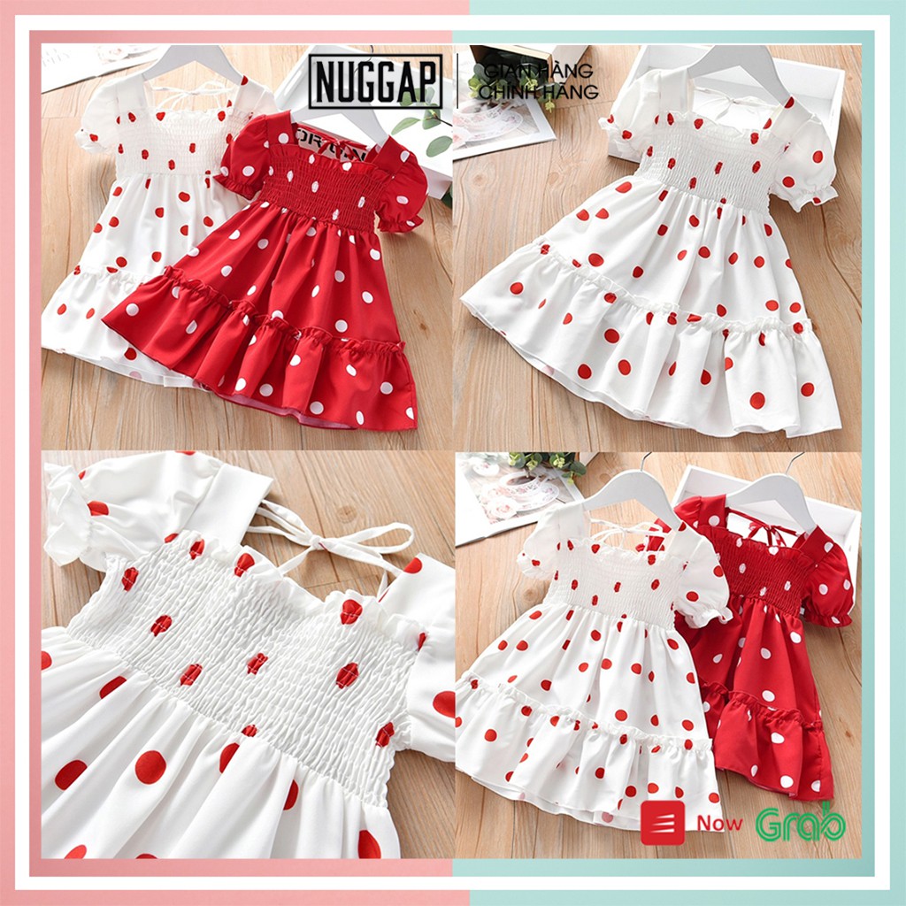 Váy Trẻ Em Red, Vải Cotton Nhẹ Dịu, An toàn Cho Bé - Nuggap - VRED