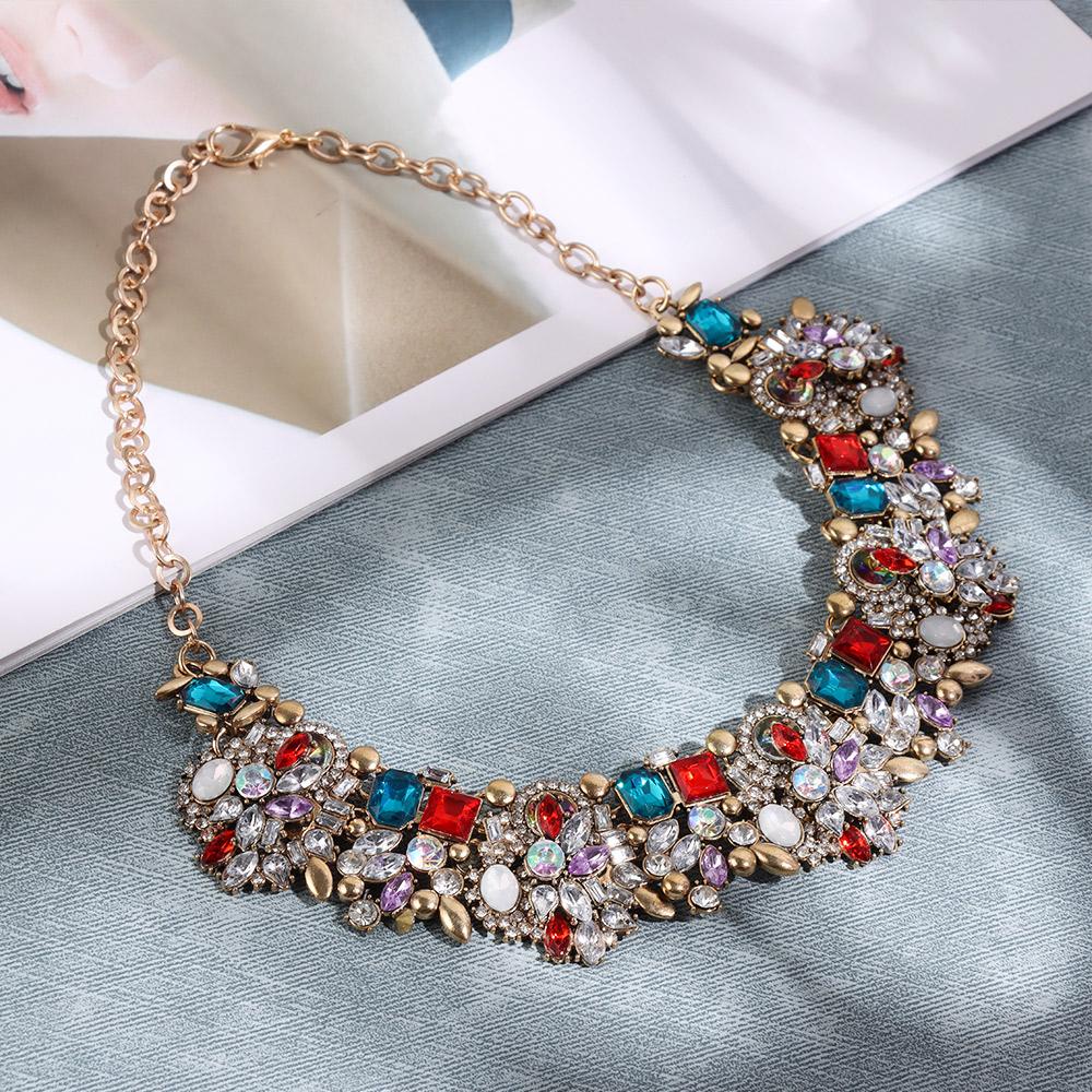 Vòng cổ Lớn Mặt Hoa Trang Sức Sang Trọng Dành Cho Nữ