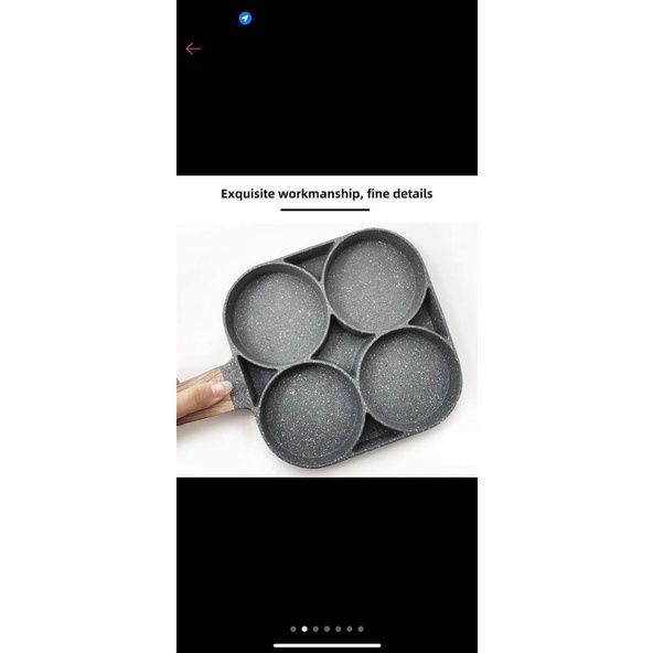 Chảo Đá Chia 4 Ngay Với Tay Cầm Cách Nhiệt Chảo Đá Chống Dính Dày Dặn