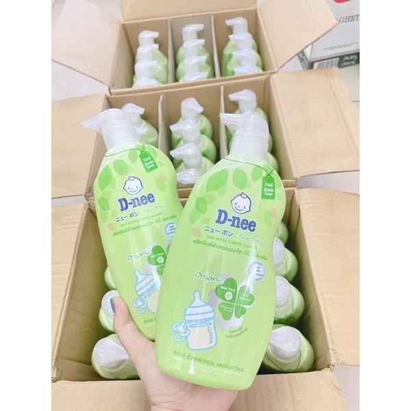 Nước rửa bình sữa Dnee Organic 600ml - Mẫu Mới