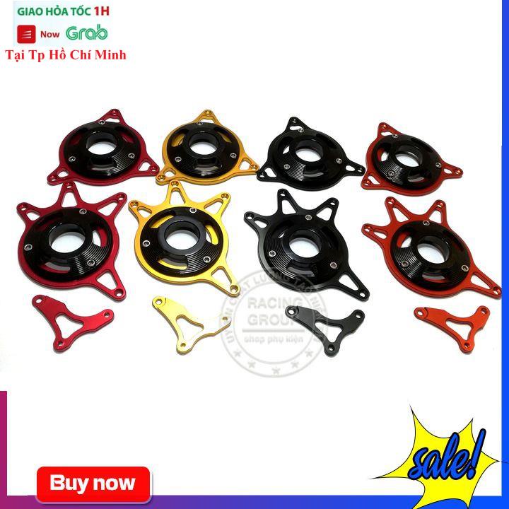 Cặp Bảo Vệ Lốc Máy Exciter 150 Nhôm CNC Hoa 3 Mảnh