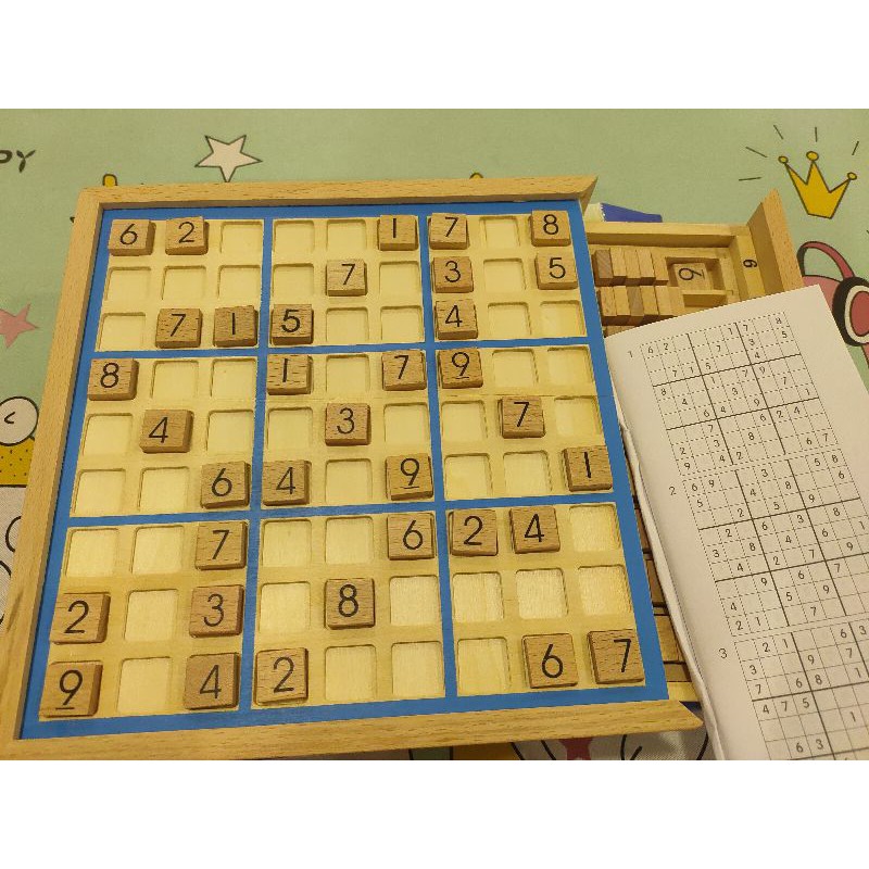 Game sudoku 9 ô bằng gỗ, trò chơi trí tuệ xếp số thông minh