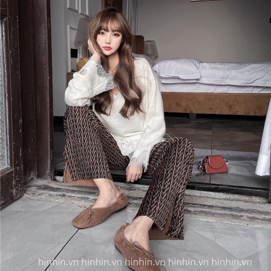 Set áo thun tơ tằm tay ghép ren+ quần thun lạnh hàn quốc siêu sang HS95