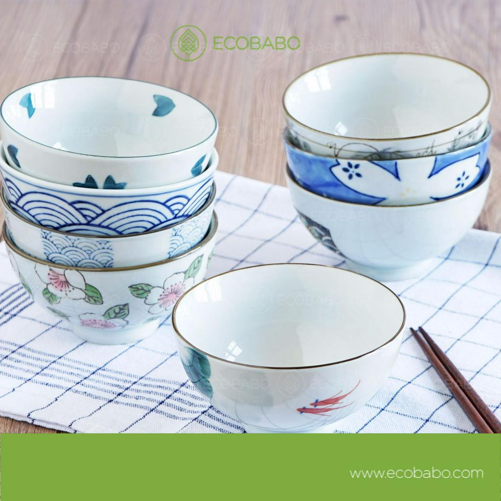 Bát sứ xuất Nhật cao cấp có thể dùng với lò vi sóng - Ecobabo