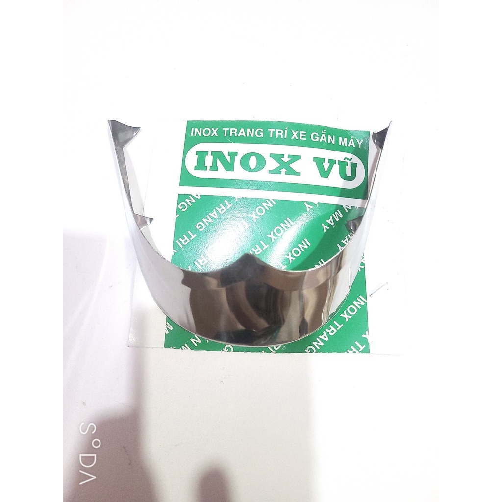 Combo Ốp dè INOX xe máy Shark 125i + 150i  + 1 tem logo titan tài lộc