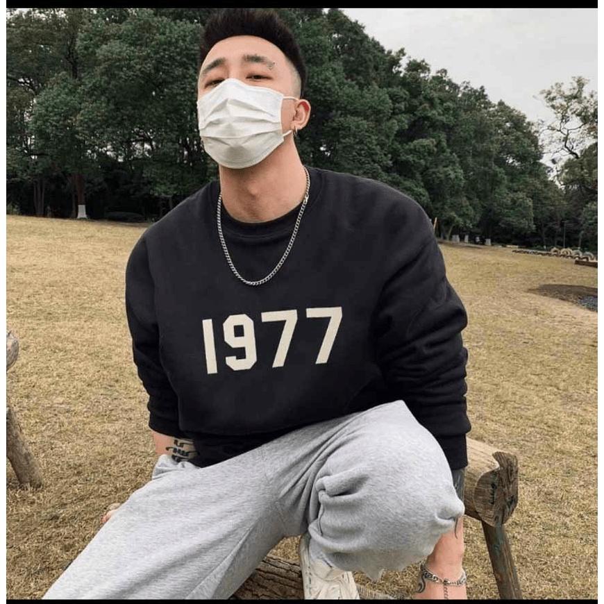 Áo Khoác Nỉ Nam Không Nón Chui Đầu 1977 Form Rộng Thời Trang Mới Phong Cách Trẻ Trung Hot NEW UNISEX